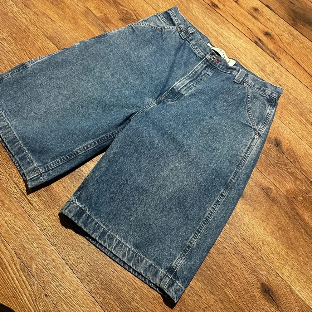 Vintage Arizona Jean Co Blue Carpenter Denim Shorts Mens 34 Baggy Y2K Workwear
